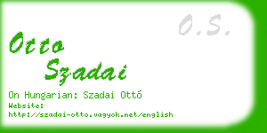 otto szadai business card